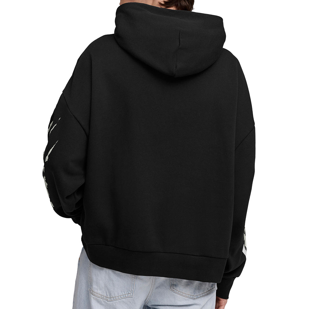 Graphic Vintage Cat Boxy Pullover Hoodie