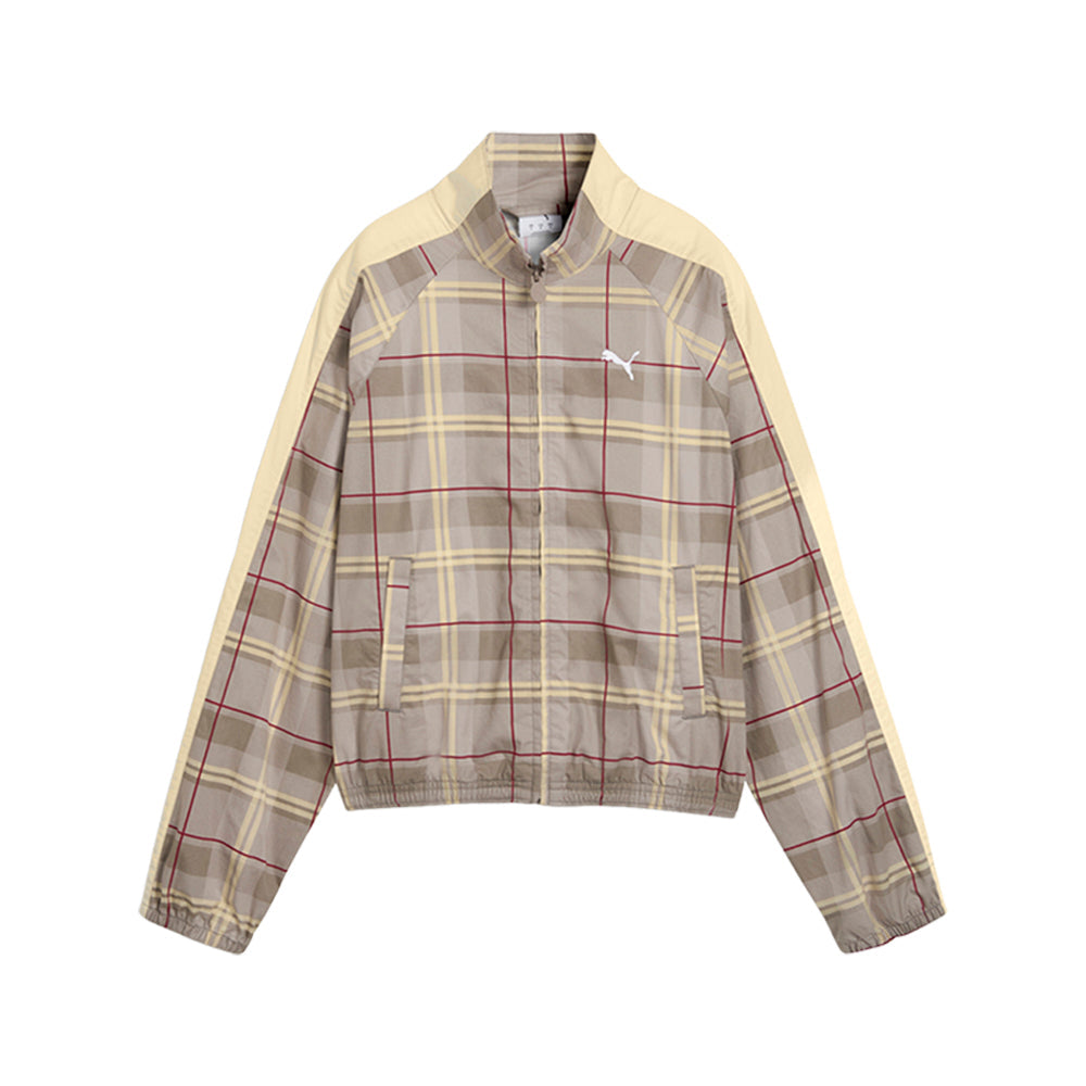 T7 Relaxed Tartan Woven Jacket