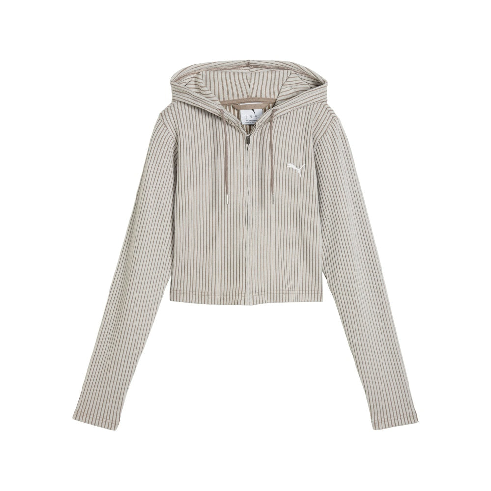 Essentials Ribbed Full-Zip Soft Touch Hoodie