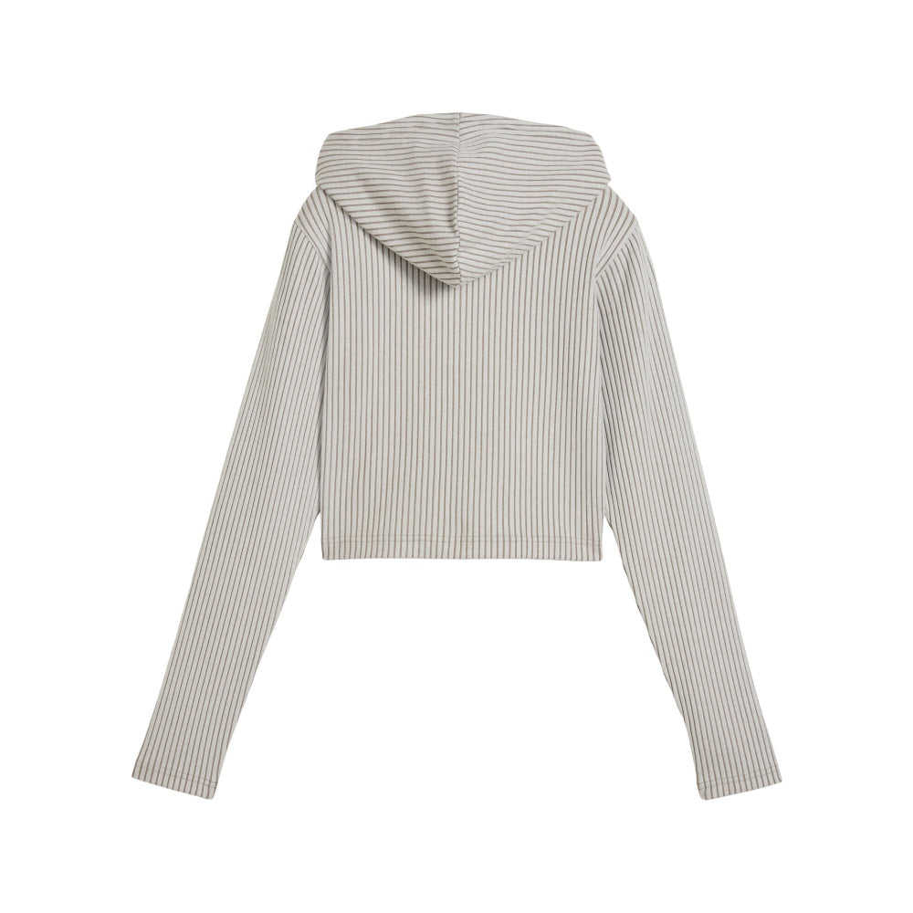 Essentials Ribbed Full-Zip Soft Touch Hoodie
