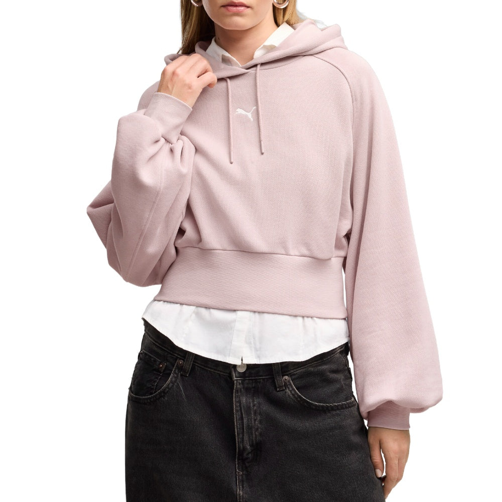 Essentials Cropped Balloon Sleeve Hoodie