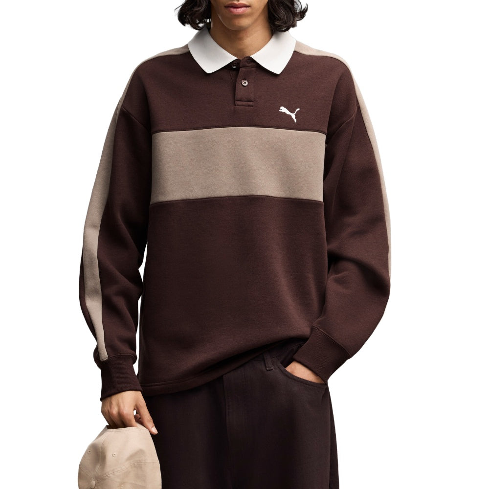 T7 Relaxed Polo Crew Neck Sweatshirt