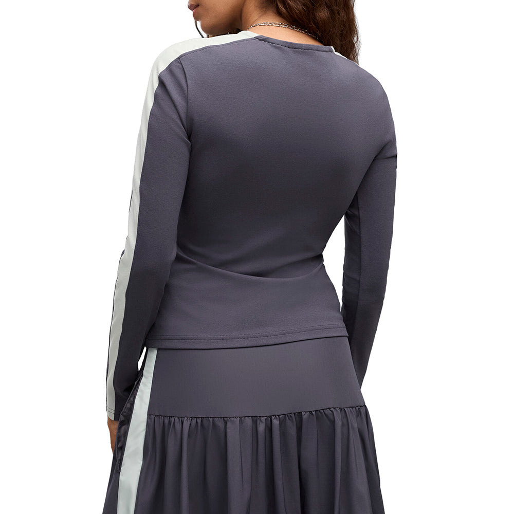 T7 Slim Cut-Outs Long Sleeve Top