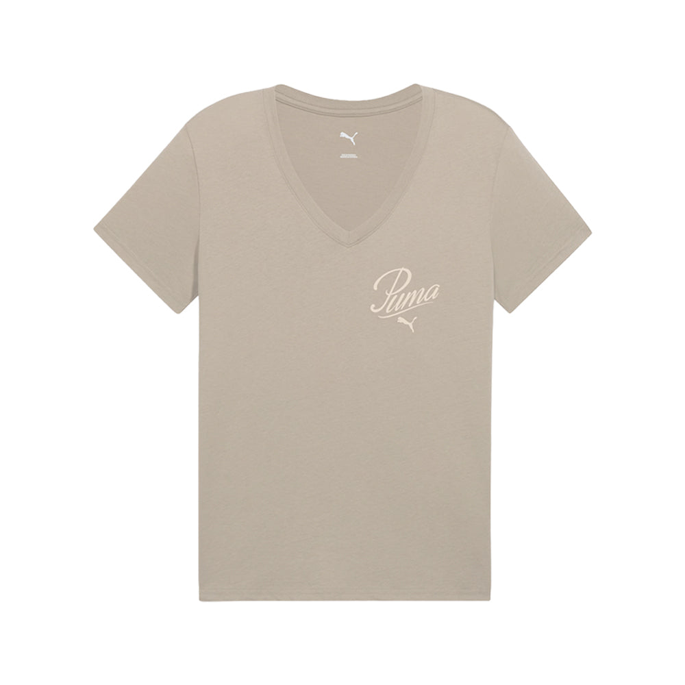 Essentials Script V-Neck Short Sleeve T-Shirt