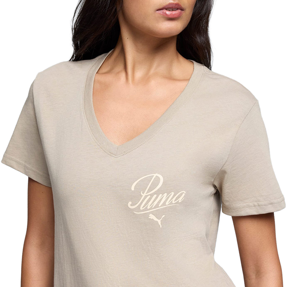 Essentials Script V-Neck Short Sleeve T-Shirt