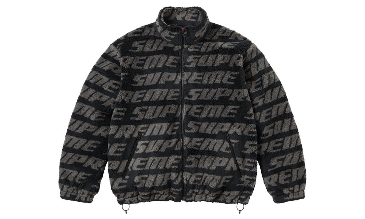 Repeat Jaquard Fleece Jacket "FW26 - Black" SU28444