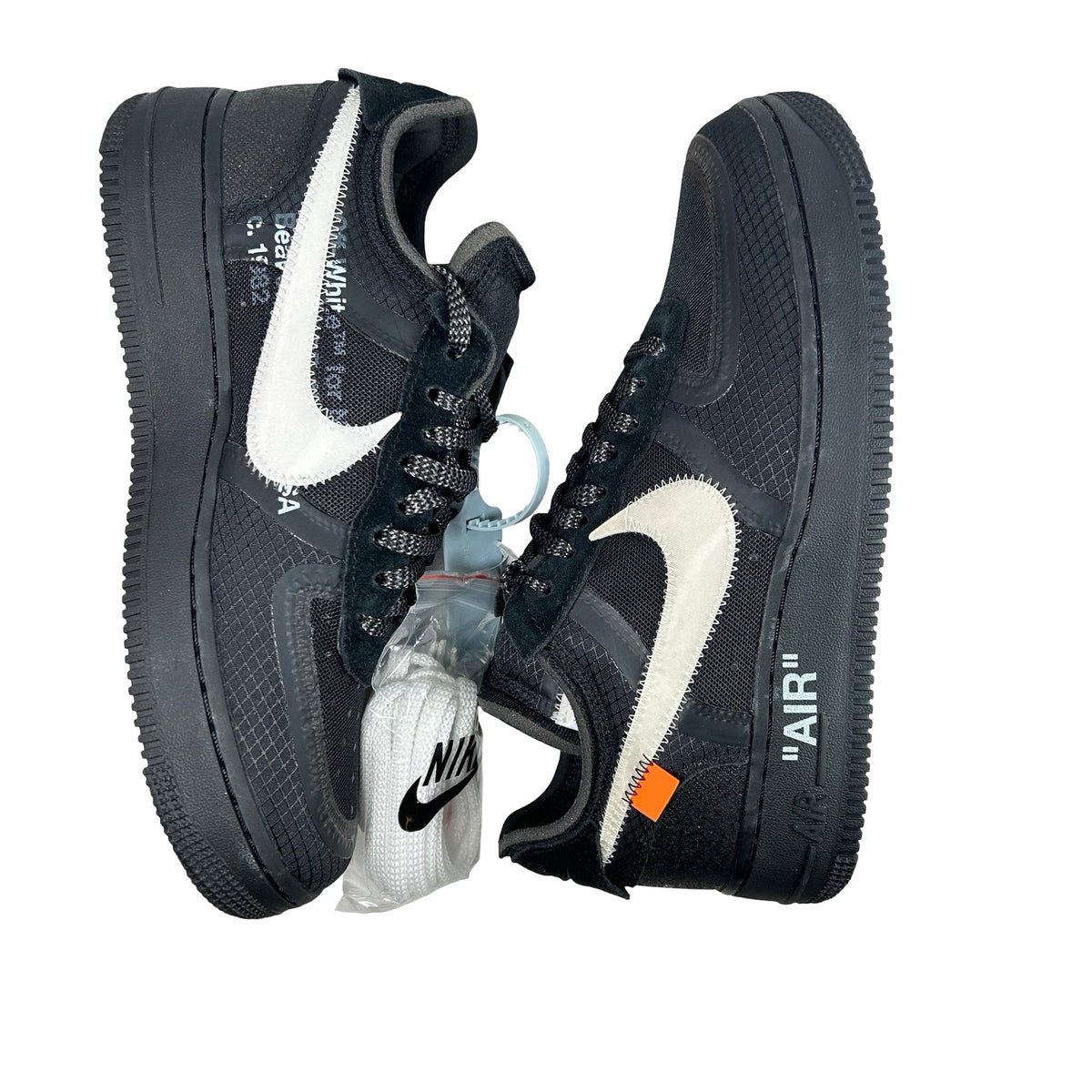 AO4606 001 Nike Air Force 1 Low Off-White Black White [CONDITIONAL] - 6.5 M (Slight yellowing on swoosh)