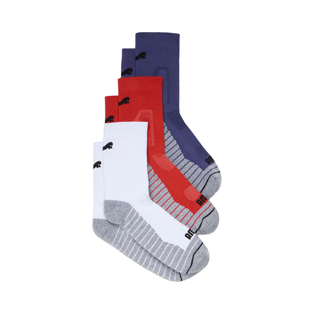 3 Pack 1/2 Terry Low Crew Socks