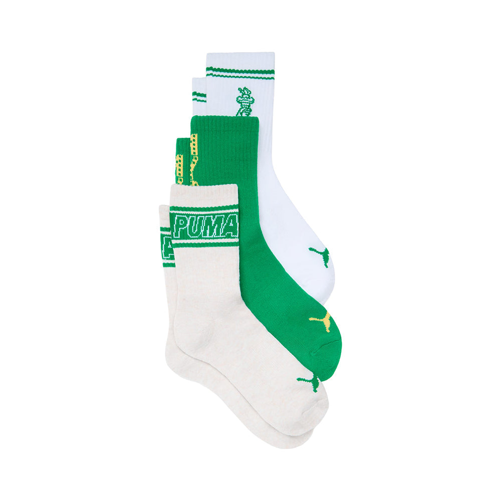 3 Pack 1/2 Terry Low Crew Socks