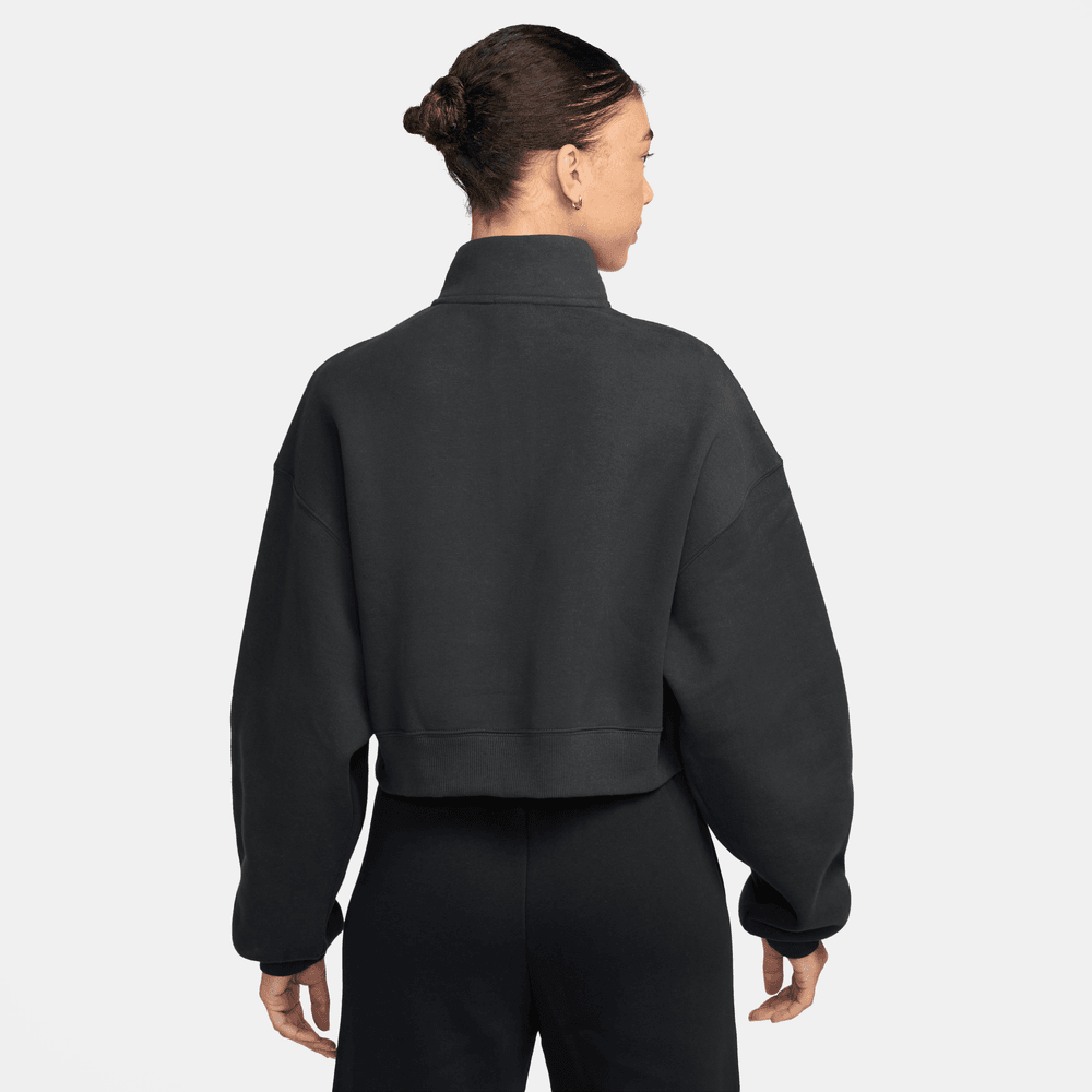 Wmns Nike Studio Fleece Oversized 1/4-Zip Cropped Top