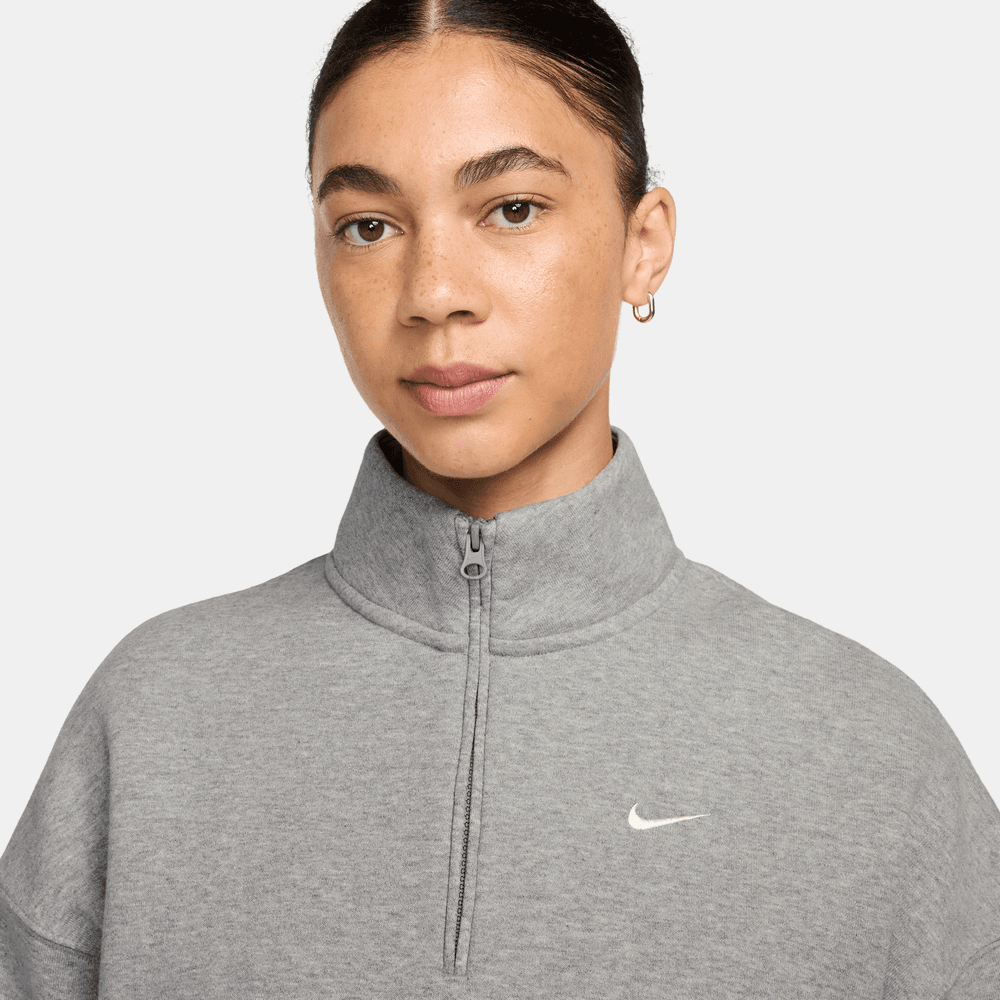 Wmns Nike Studio Fleece Oversized 1/4-Zip Cropped Top