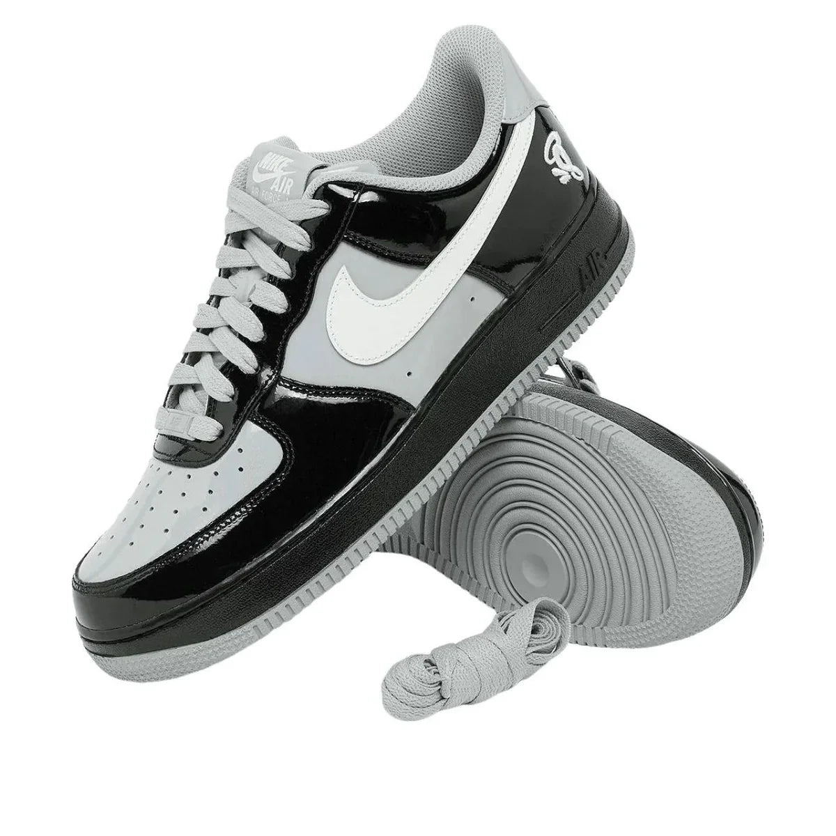 IO9974 010 Nike Air Force 1 Low Syna Central Cee Black White Smoke Grey