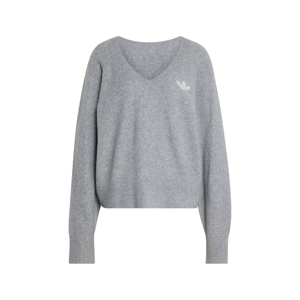 Essentials Knit V-Neck Sweatshirt Long Sleeve