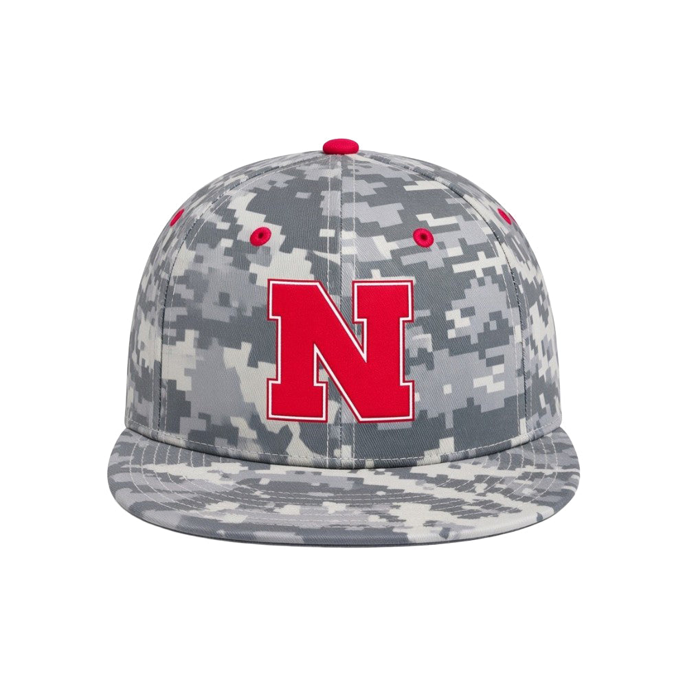 Nebraska Cornhuskers Fitted Wool Camo Cap