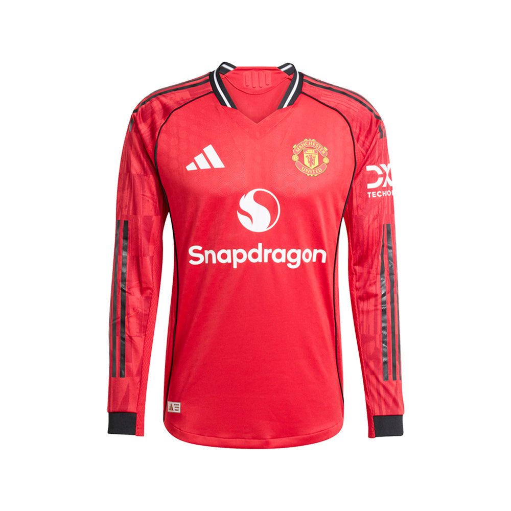 Manchester United 25/26 Long Sleeve Home Authentic Jersey