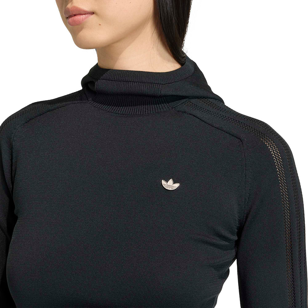 Knitted Hooded Long Sleeve