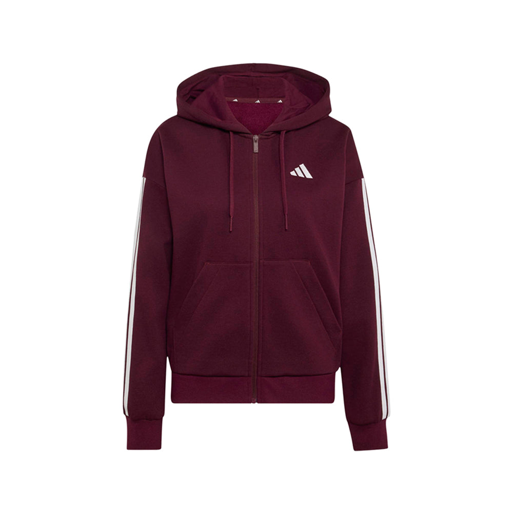 Essentials 3-Stripes Full-Zip Fleece Hoodie
