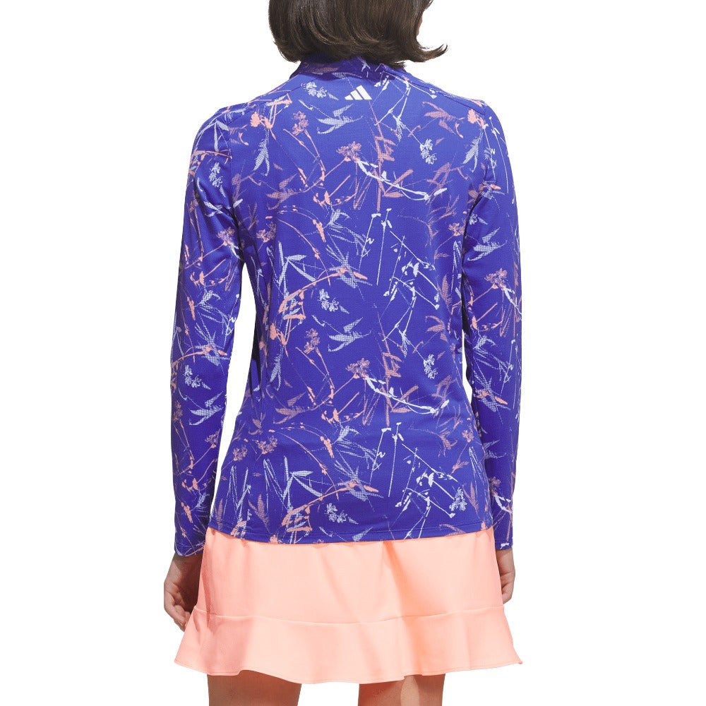 ULTIMATE365 Printed Quarter-Zip Mock Neck Top