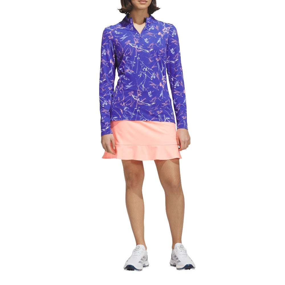 ULTIMATE365 Printed Quarter-Zip Mock Neck Top