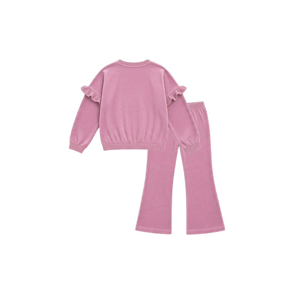 Long Sleeve Crew Neck Velour Set (Youth)
