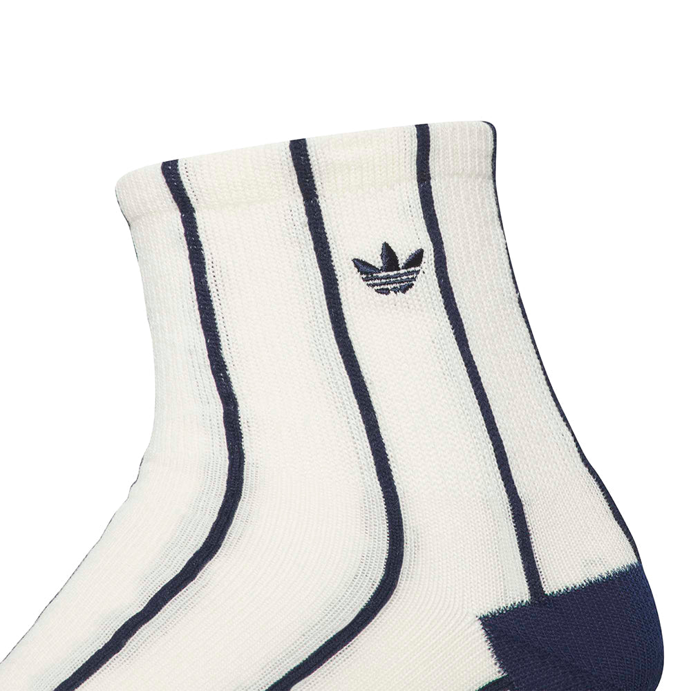 Ori Pinstripe 3pk High Quarter Socks