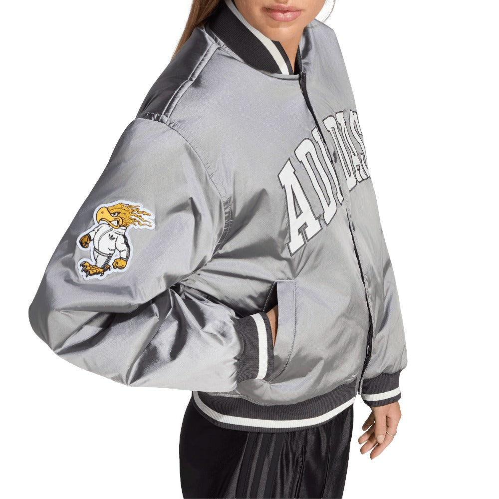 Reversible Metallic Bomber Jacket