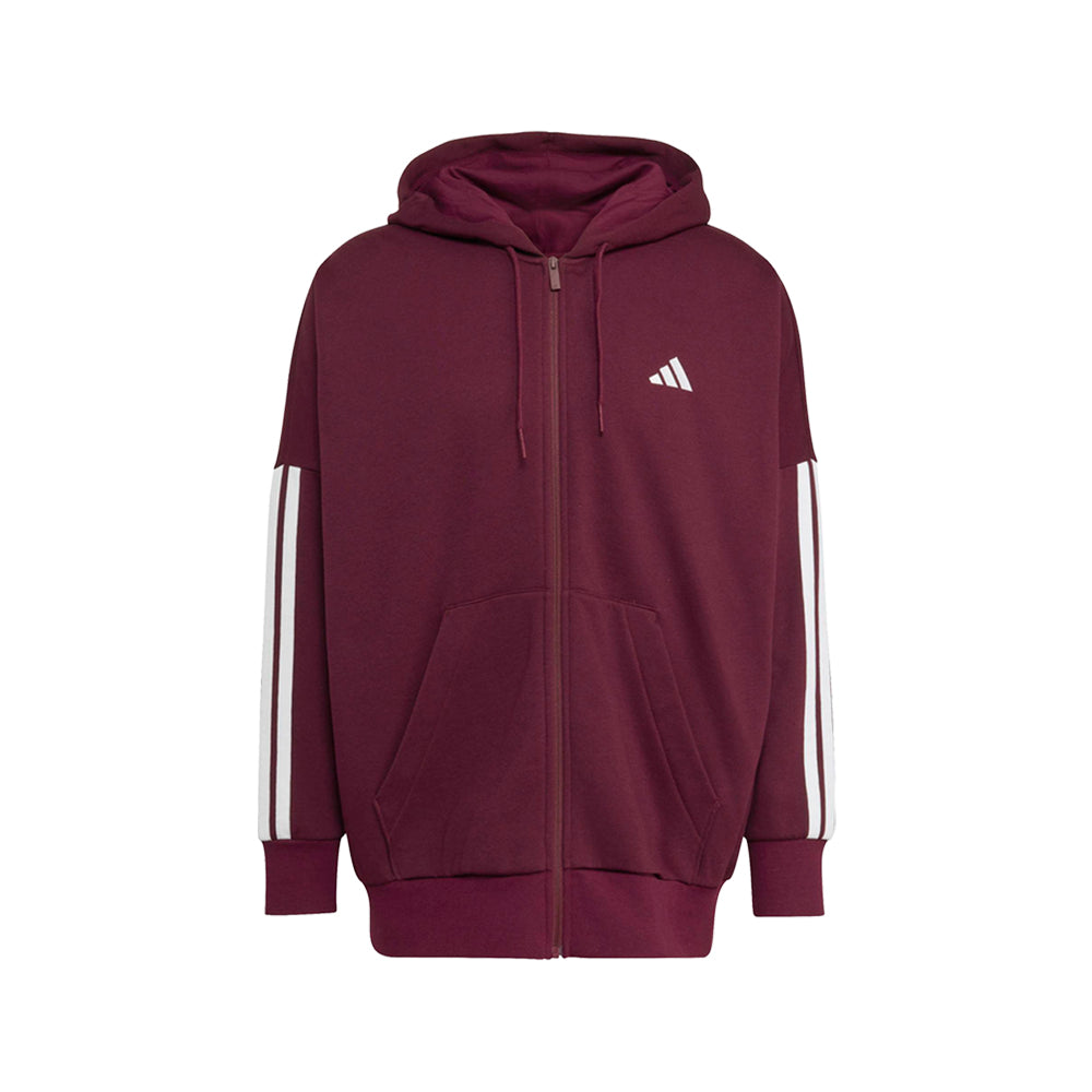 Essentials 3-Stripes Full-Zip Fleece Hoodie (PLUS SIZE)