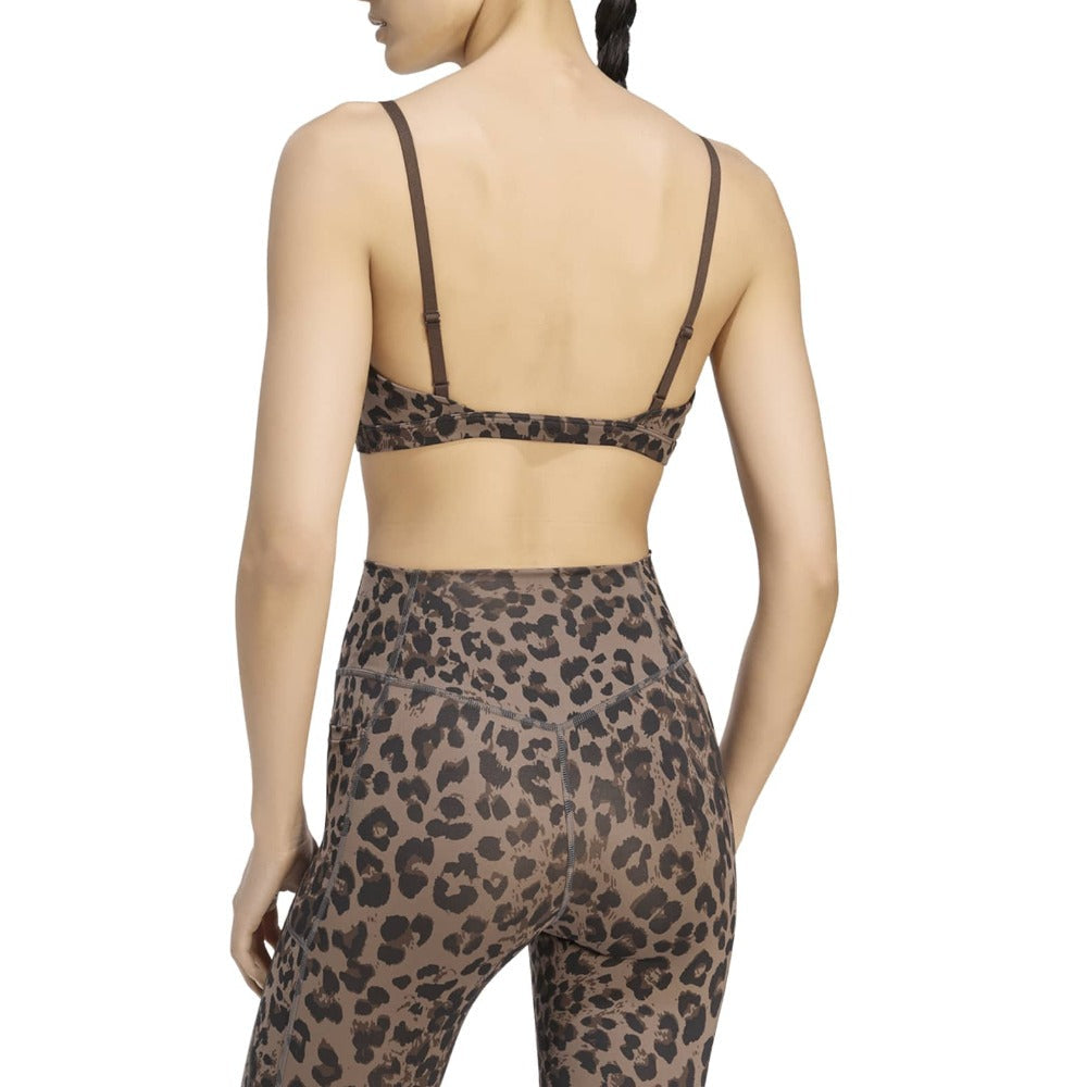 Optimé Essentials 3-Stripes Leopard Light Support Bra