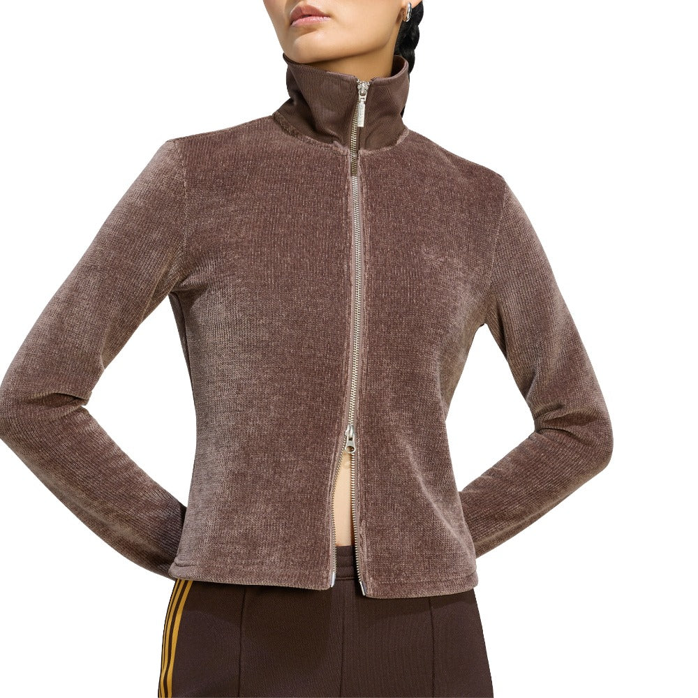 Premium Essentials Chenille Zip Up Track Cardigan