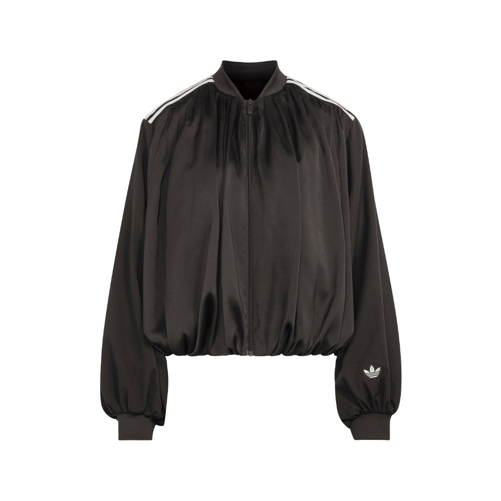 Satin Pleated Track Top