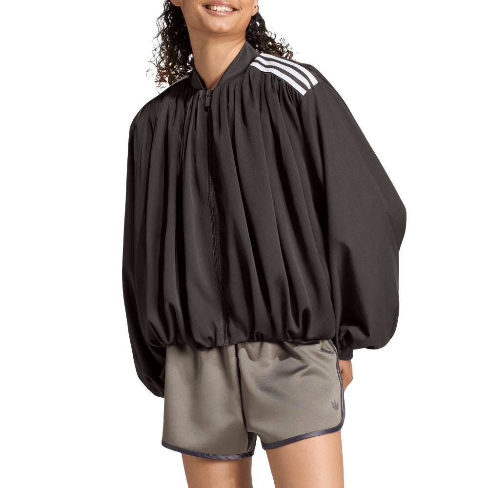 Satin Pleated Track Top