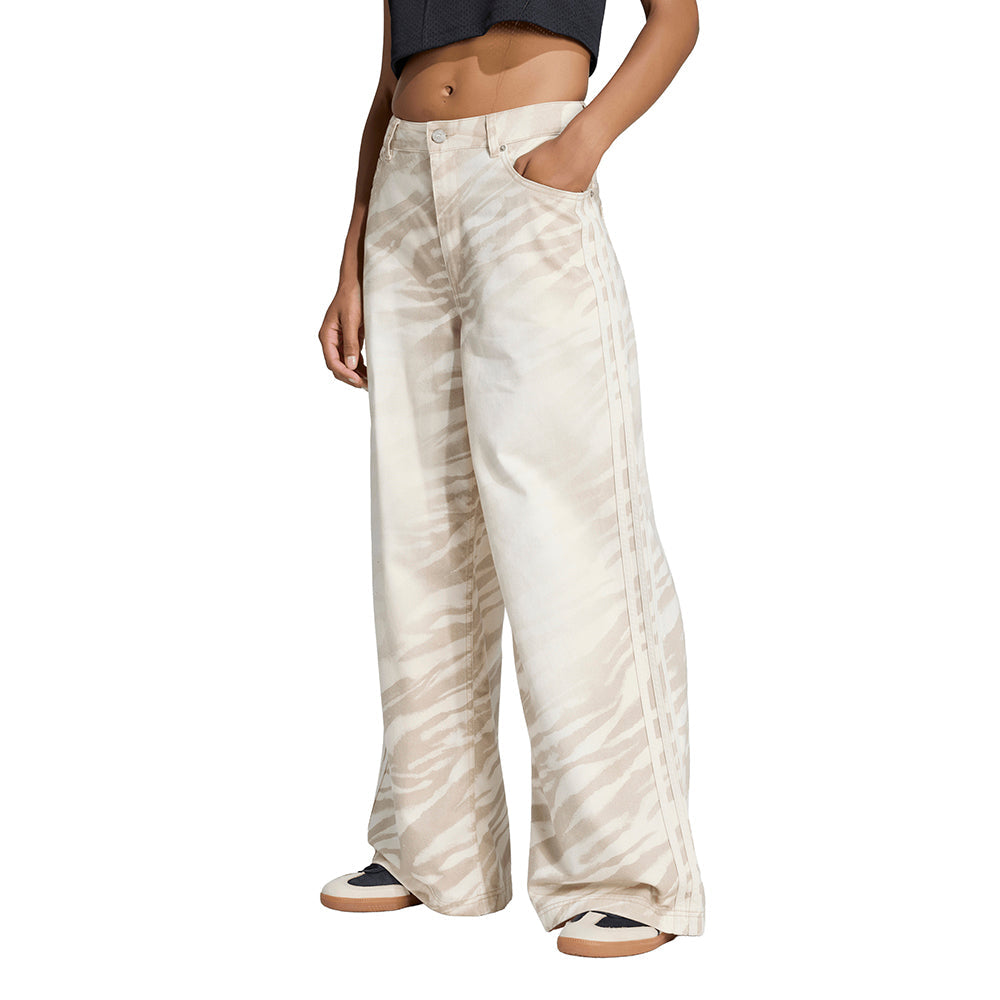 Adilenium Season 6 Zebra Print Wide Leg Denim Pants