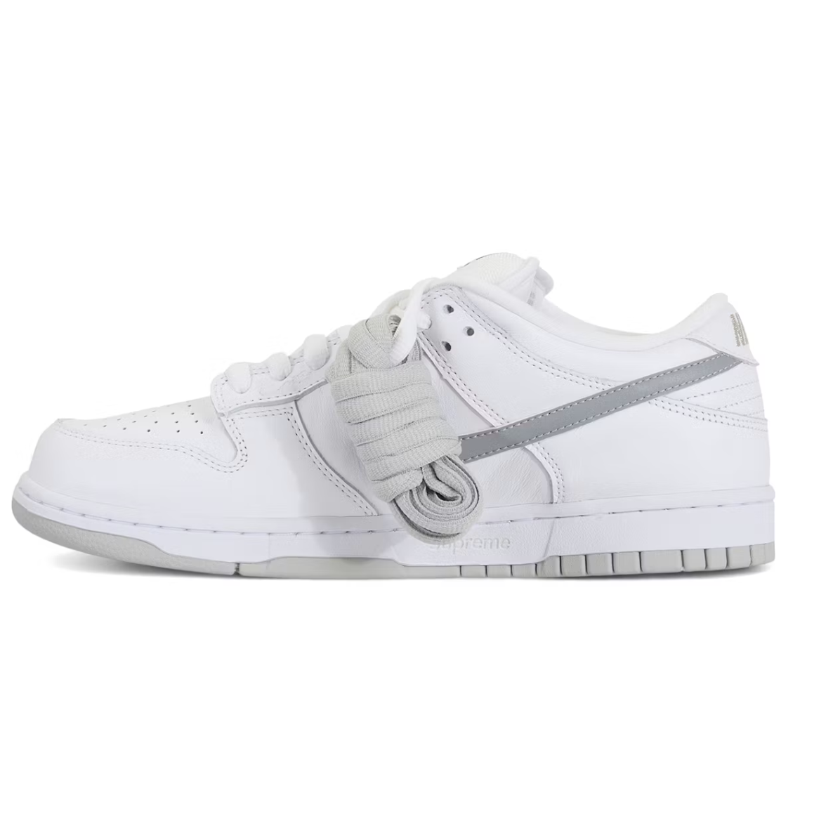 Nike SB Dunk Low Supreme 94 White Metallic Silver
