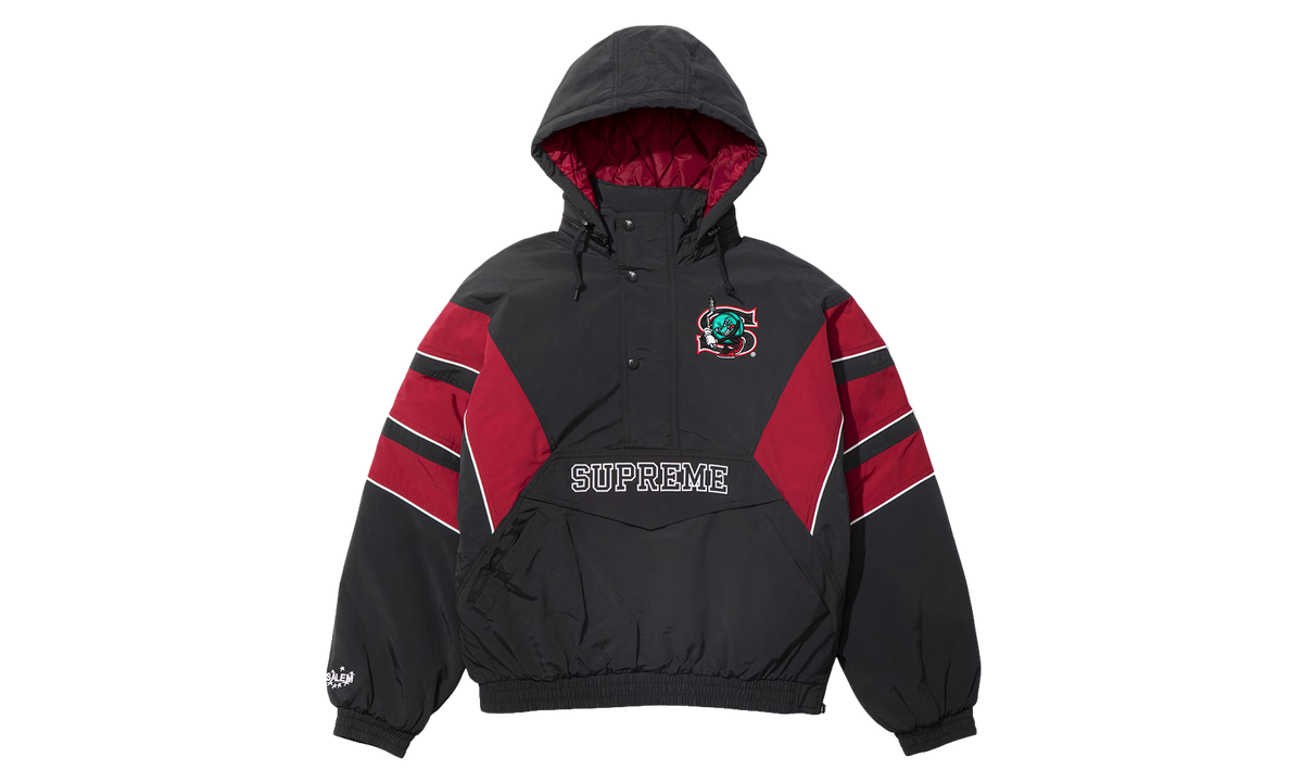 Salem Half Zip Stadium Jacket "Black / Red" SU28145