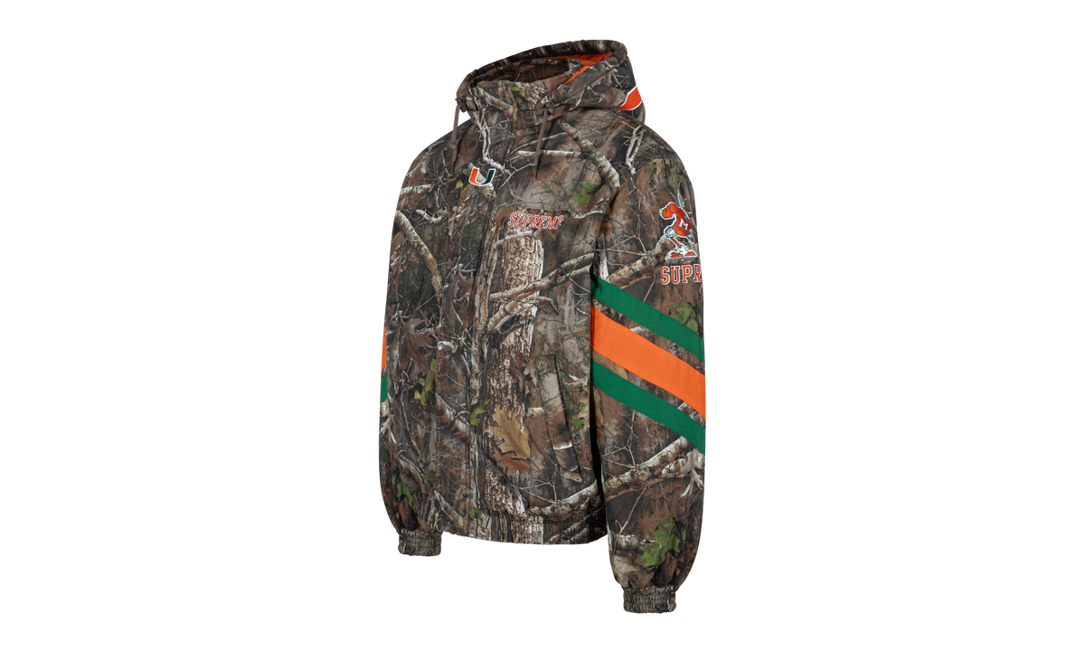 Mitchell & Ness® NCAA Hooded Stadium Jacket "University of Miami" SU790