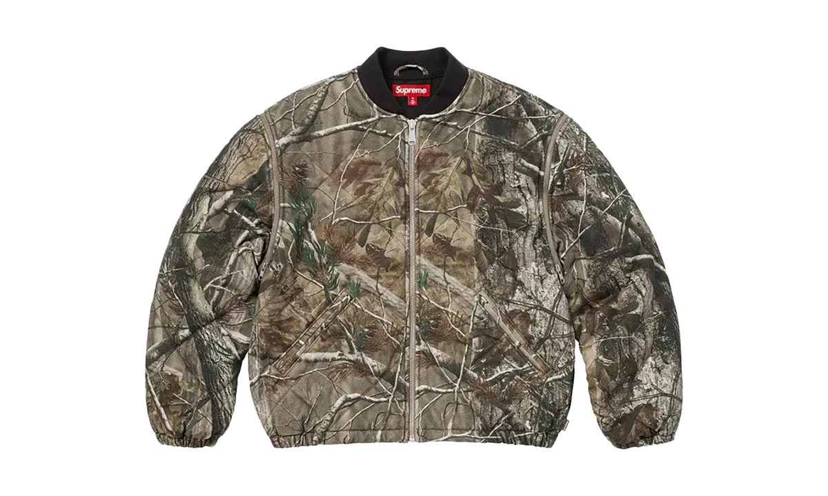 Zip Off Sleeve Quilted Bomber Jacket "Realtree Camo" SU25896