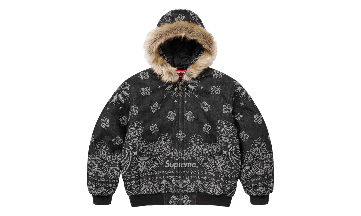 Bandana Jacquard Denim Hooded Work Jacket "SS22 - Black" SU25280