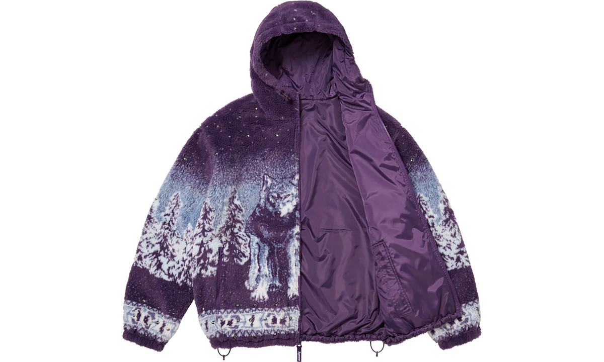 b.b. Simon Reversible Hooded Fleece Jacket "FW25 - PURPLE" SU26717