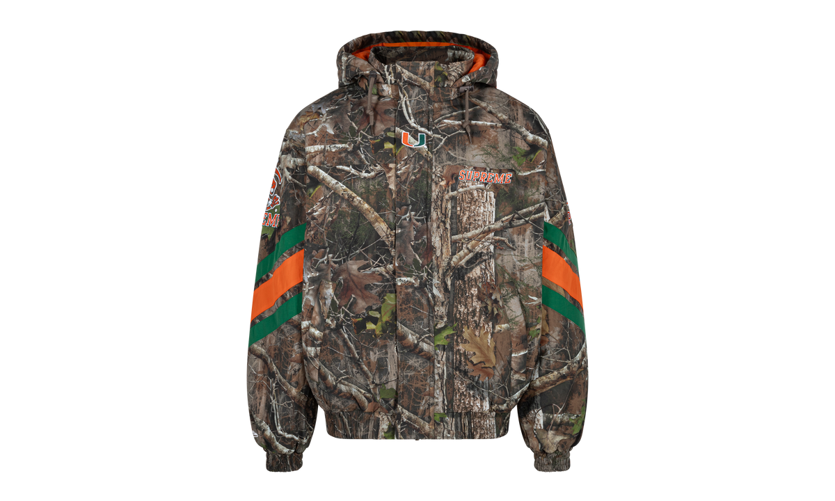 Mitchell & Ness® NCAA Hooded Stadium Jacket "University of Miami" SU790