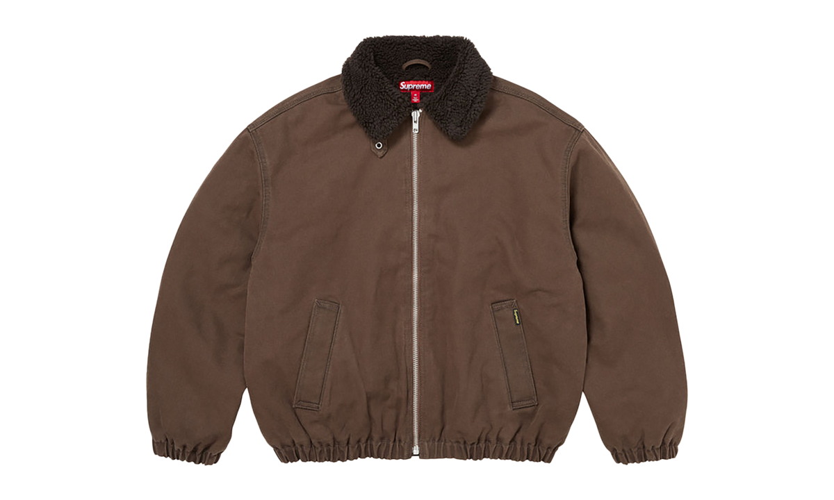 Faux Shearling Lined Bomber Jacket "FW26 - Brown" SU28915