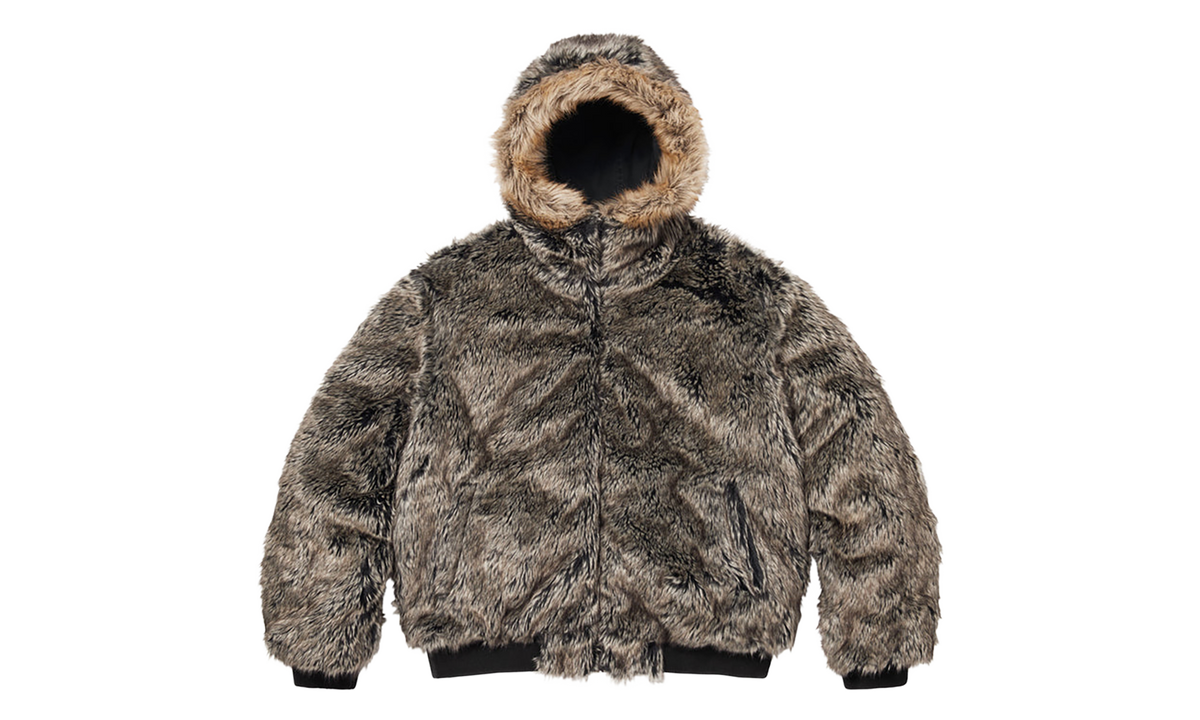 Reversible Faux Fur Hooded Work Jacket "SS26 - Black" SU27011