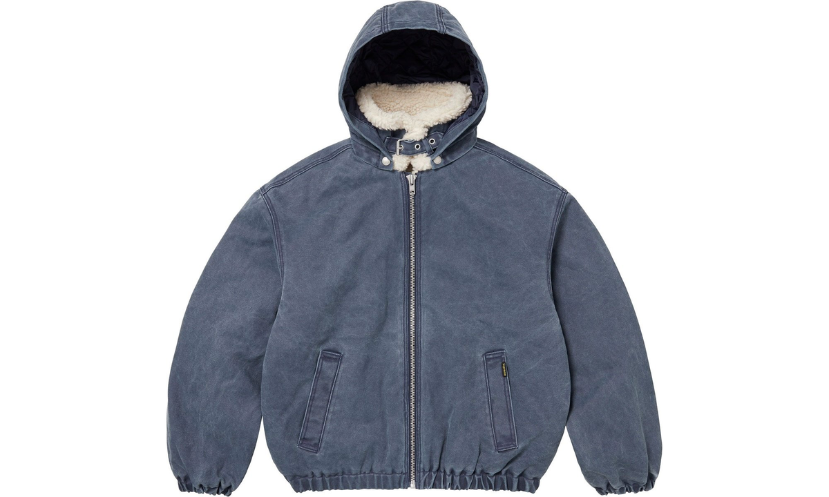 Faux Sherling Lined Bomber Jacket "FW25 - Navy" SU26189